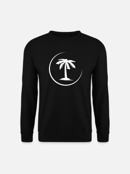 palm palme summer beach symbol Logo icon - Unisex Pullover - Schwarz