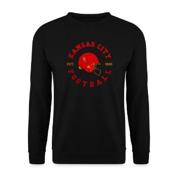 Kansas City Football Design - EST 1960 - Unisex Pullover - Schwarz - Vorne - Alina (178cm) & Michal (187cm)