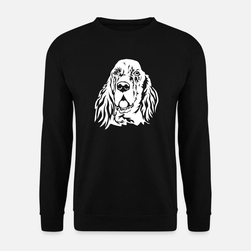 English Setter Kopf "Black Edition" - Unisex Pullover - Schwarz