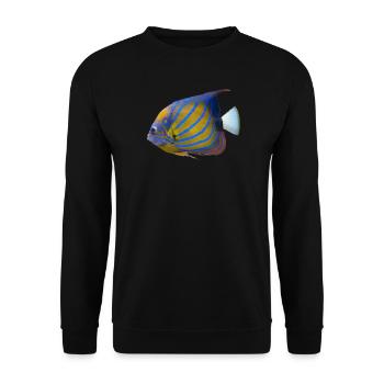 fish tropical - Unisex Pullover - Schwarz - Vorne - Alina (178cm) & Michal (187cm)