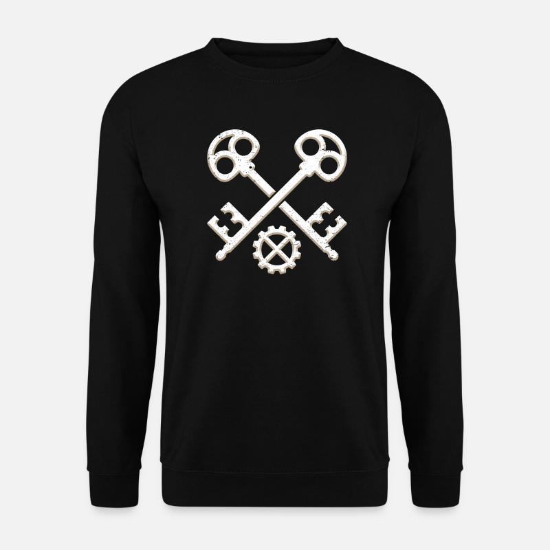 Zunftzeichen Schlosser Metallbauer 3D grunge look - Unisex Pullover - Schwarz