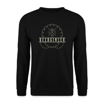 Bier Bierbrauer - Unisex Pullover - Schwarz - Vorne - Alina (178cm) & Michal (187cm)