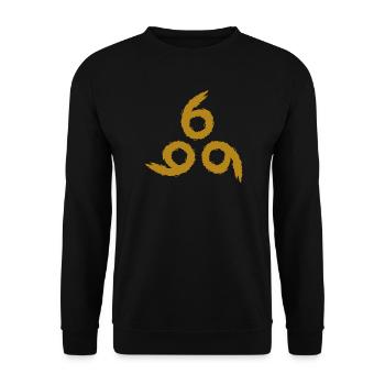 666 Gold - Unisex Pullover - Schwarz - Vorne - Alina (178cm) & Michal (187cm)