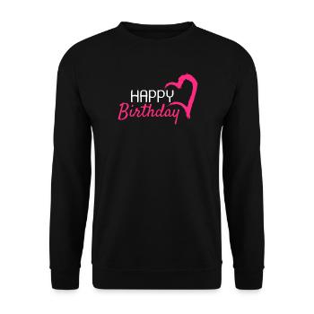 Joyeux anniversaire - Sweat-shirt Unisexe - noir - Devant - Alina (178cm) & Michal (187cm)