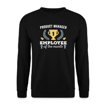 Product Manager Employee of the Month - Unisex Sweatshirt - black - Front - Alina (178cm) & Michal (187cm)