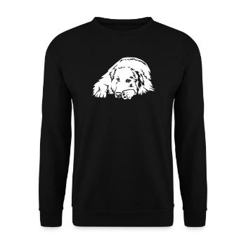 Pyrenees mountain dog "Black Edition" - Unisex Sweatshirt - black - Front - Alina (178cm) & Michal (187cm)