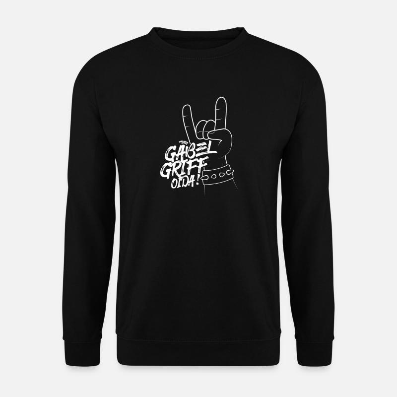 Knopf Harmonika - Gabelgriff Oida! | ZiachON! - Unisex Pullover - Schwarz