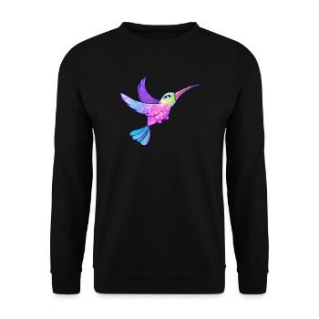 Colibri oiseau mignon animaux - Sweat-shirt Unisexe - noir - Devant - Alina (178cm) & Michal (187cm)