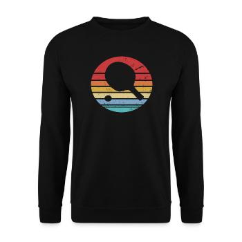 Table tennis gift tabletennis hobby tennis - Unisex Sweatshirt - black - Front - Alina (178cm) & Michal (187cm)