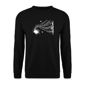 Symphonie à partitions flottantes - Sweat-shirt Unisexe - noir - Devant - Alina (178cm) & Michal (187cm)