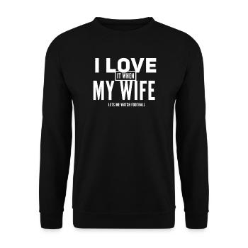 J’aime ma femme Football Design - Sweat-shirt Unisexe - noir - Devant - Alina (178cm) & Michal (187cm)