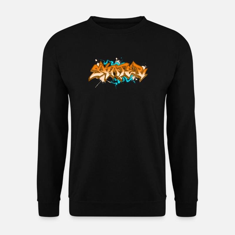 Skater Skateboard Skate Graffiti - Unisex Pullover - Schwarz