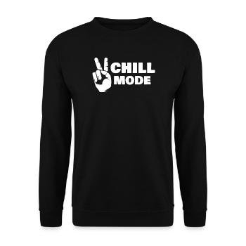 Mode Chill Relaxation Relaxant Symbole Signe de Paix - Sweat-shirt Unisexe - noir - Devant - Alina (178cm) & Michal (187cm)