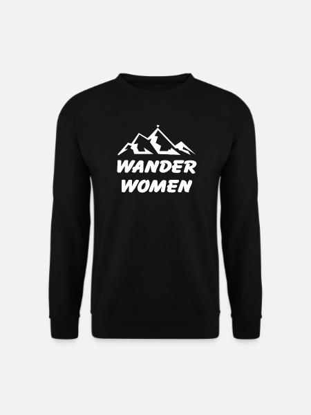 Wander Women Berge Wandern - Unisex Pullover - Schwarz