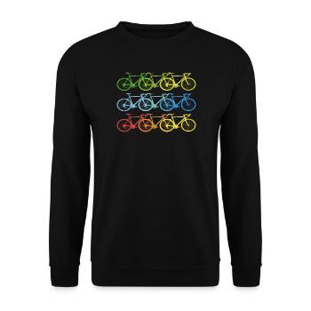 bike t-shirt sport bike summer spring - Unisex Sweatshirt - black - Front - Alina (178cm) & Michal (187cm)
