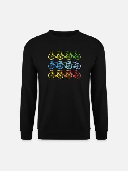 Fahrrad bunte Fahrräder coole Kunst geschenk - Unisex Pullover - Schwarz