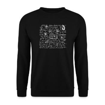 18th Birthday Math Math Student Mathefan - Unisex Sweatshirt - black - Front - Alina (178cm) & Michal (187cm)