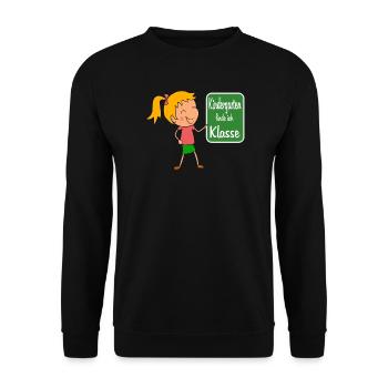 Kindergarten - Unisex Pullover - Schwarz - Vorne - Alina (178cm) & Michal (187cm)