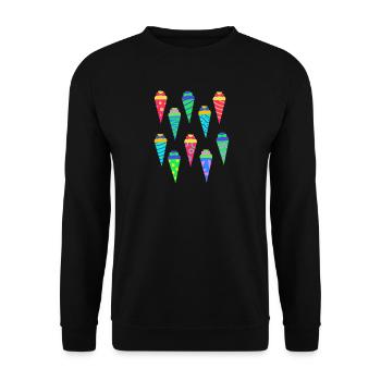 School bag sugar bag School start school start - Unisex Sweatshirt - black - Front - Alina (178cm) & Michal (187cm)