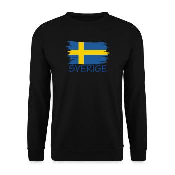 Sverige Suède Suède Conception du drapeau de la Suède - Sweat-shirt Unisexe - noir - Devant - Alina (178cm) & Michal (187cm)