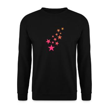 Astérisque motif décoration - Sweat-shirt Unisexe - noir - Devant - Alina (178cm) & Michal (187cm)