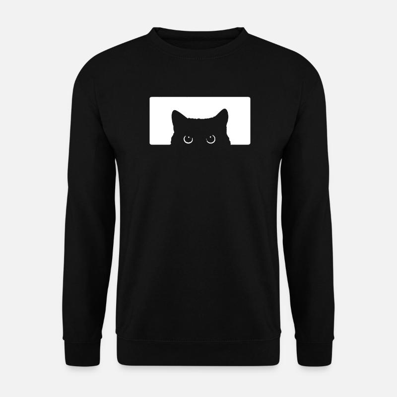 Katzenblick cat look - Unisex Pullover - Schwarz