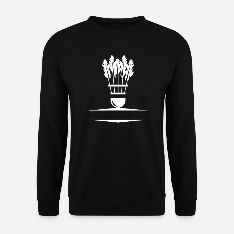 badminton featherball symbol gift - Unisex Sweatshirt - black
