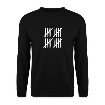 20 Birthday Bar List 20 Years Old - Unisex Sweatshirt - black - Front - Alina (178cm) & Michal (187cm)