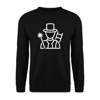 Chimney sweep chimney sweep - Unisex Sweatshirt - black - Front - Alina (178cm) & Michal (187cm)