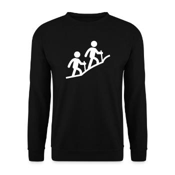 Randonnée, randonnée en montagne, trekking, course à pied - Sweat-shirt Unisexe - noir - Devant - Alina (178cm) & Michal (187cm)