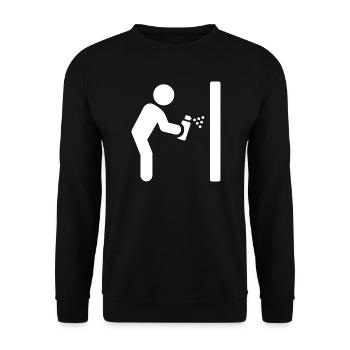 Graffiti Sprayer - Unisex Pullover - Schwarz - Vorne - Alina (178cm) & Michal (187cm)