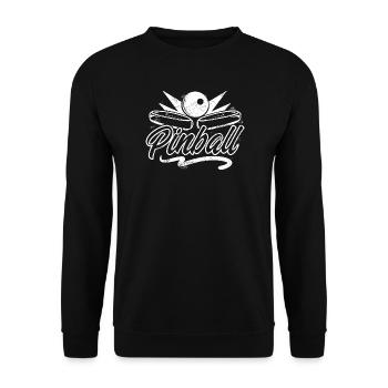 Pinball - Unisex Sweatshirt - black - Front - Alina (178cm) & Michal (187cm)