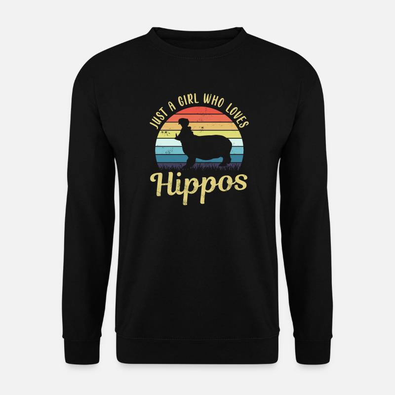 Nilpferd Flusspferd Hippo - Unisex Sweatshirt - black