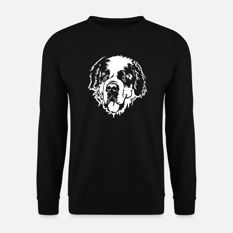 Bernhardiner Kopf "BLack Edition" - Unisex Pullover - Schwarz