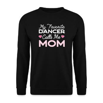 My Favorite Dancer Calls Me Mom - Unisex Pullover - Schwarz - Vorne - Alina (178cm) & Michal (187cm)