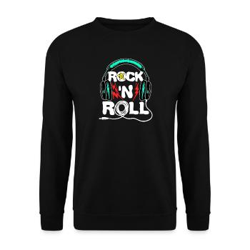 Cool Headset Funny Saying - Unisex Sweatshirt - black - Front - Alina (178cm) & Michal (187cm)
