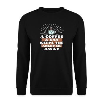 Blague Cool Drôle déclaration Café - Sweat-shirt Unisexe - noir - Devant - Alina (178cm) & Michal (187cm)