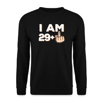 30 Statement Dreißigster Geburtstag - Unisex Pullover - Schwarz - Vorne - Alina (178cm) & Michal (187cm)