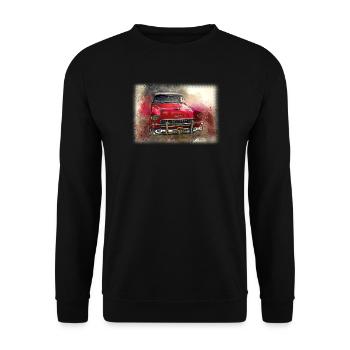 Nostalgic Old American Dream Car - Unisex Sweatshirt - black - Front - Alina (178cm) & Michal (187cm)