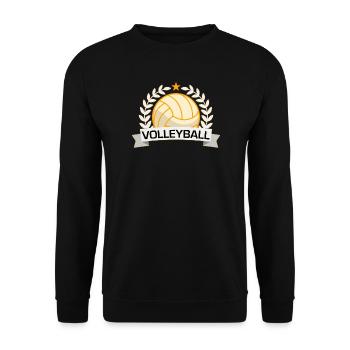 Insigne de la victoire en volley-ball - Sweat-shirt Unisexe - noir - Devant - Alina (178cm) & Michal (187cm)