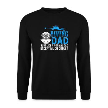 Plongeurs Plongeur Papa père - Sweat-shirt Unisexe - noir - Devant - Alina (178cm) & Michal (187cm)