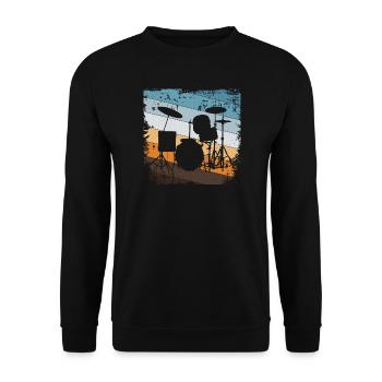 Batteries - Sweat-shirt Unisexe - noir - Devant - Alina (178cm) & Michal (187cm)