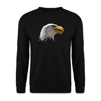 bald eagle - Unisex Sweatshirt - black - Front - Alina (178cm) & Michal (187cm)