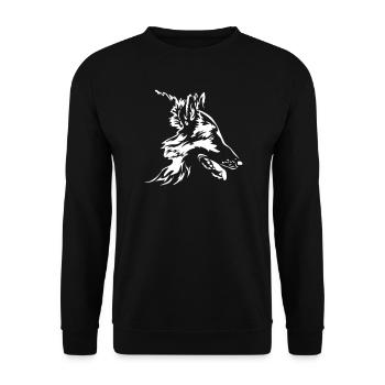 Tervuren Head "Black Edition" - Unisex Sweatshirt - black - Front - Alina (178cm) & Michal (187cm)