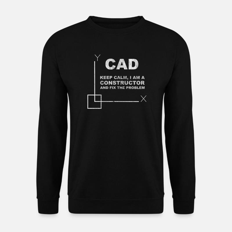 CAD Keep Calm Constructor Engineering - Unisex Pullover - Schwarz