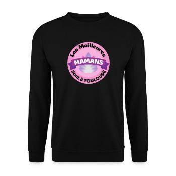 Les meilleures Mamans sont à Toulouse - Sweat-shirt Unisexe - noir - Devant - Alina (178cm) & Michal (187cm)