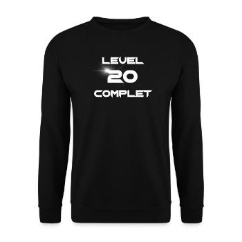 Level 20 complete - Unisex Pullover - Schwarz - Vorne - Alina (178cm) & Michal (187cm)