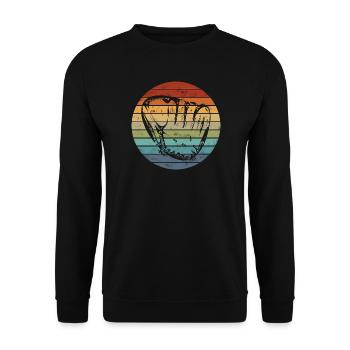 baseball - Unisex Sweatshirt - black - Front - Alina (178cm) & Michal (187cm)