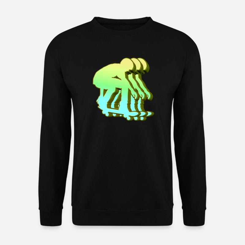 Skateboarder 3D - Unisex Sweatshirt - black