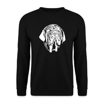 Mastino Napoletano Head "Black Edition" - Unisex Sweatshirt - black - Front - Alina (178cm) & Michal (187cm)